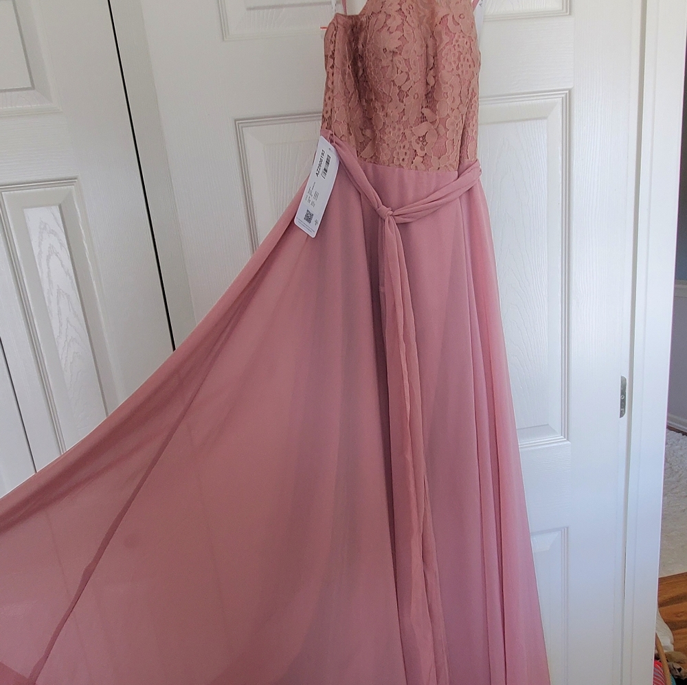 Azazie size 2, Dusty Rose color, bridesmaid gown NWT
